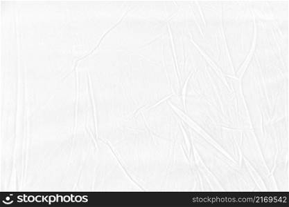 White wrinkled fabric texture for background