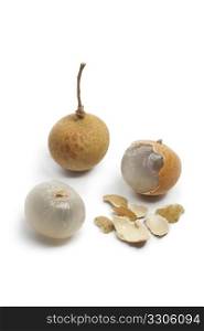 Whole and partial longan fruit