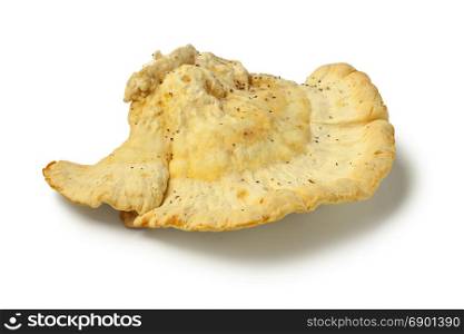 Whole chicken-of-the-woods mushroom on white background