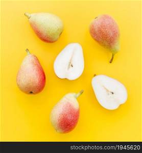 whole cut pear with seeds. High resolution photo. whole cut pear with seeds. High quality photo