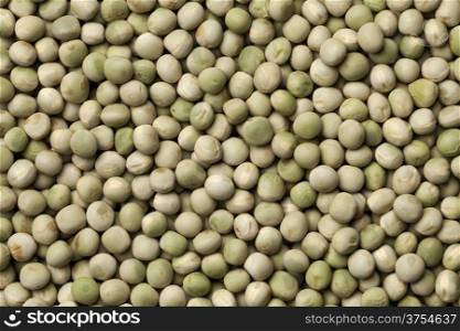 Whole dried green peas full frame