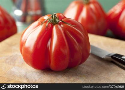 Whole fresh Coeur de Boeuf Tomato