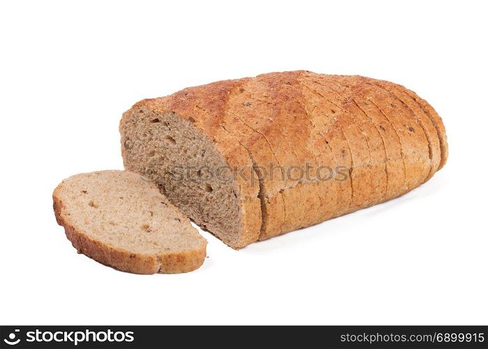 whole grain bread isolated on white background. Whole grain bread isolated on white background.