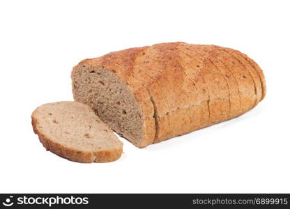 whole grain bread isolated on white background. Whole grain bread isolated on white background.