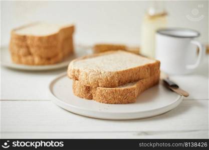 Whole wheat bread baked on wooden background. . Whole wheat bread baked.