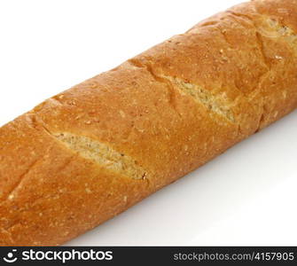 Whole wheat loaf of bread, close up