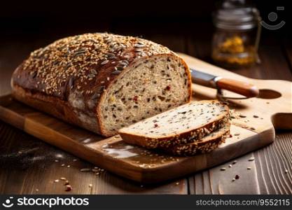 Whole wheat organic rye dark bread