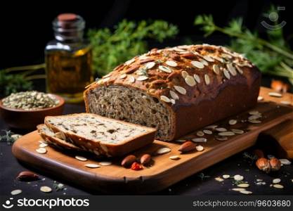 Whole wheat organic rye dark bread