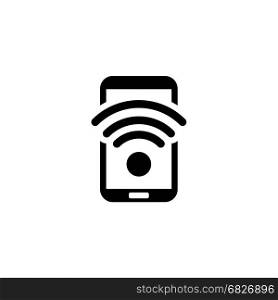 Wi-Fi Hotspot Icon. Flat Design.. Wi-Fi Hotspot Icon. Flat Design. Mobile Devices and Services Concept. Isolated Illustration.