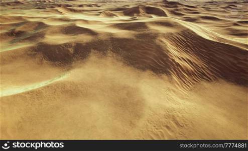 wide and wild landscape of the Arabic sand desert