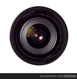 wide angle lens front isolated on white