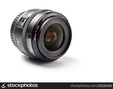 wide angle lens isolated on white