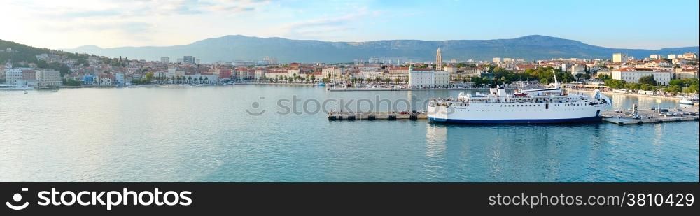 Wide panoramic view of Split, Dalmatia, Croatia