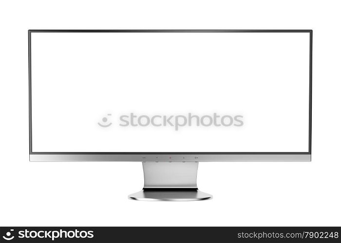 Widescreen display isolated on white background