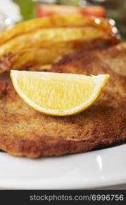 wiener schnitzel on a plate