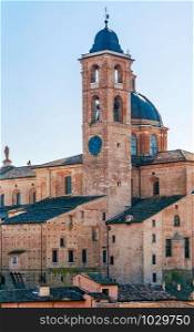 Wiew of the Cathedral (Duomo) of Urbino, in Italy