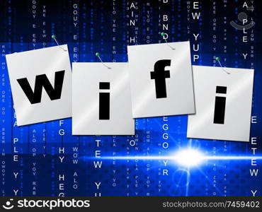 Wifi Connection Representing Internet Web And Signal