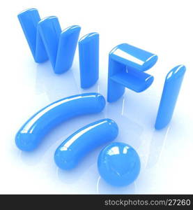 WiFi symbol. 3d illustration