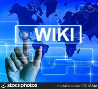 Wiki Map Displaying Internet Information and Encyclopaedia Websites