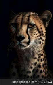 Wild cheetah animal nature. Face predator. Generate Ai. Wild cheetah animal nature. Generate Ai