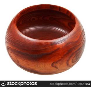 Wild Chinese Jujube Date Wood bowl isolated on white background