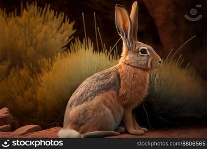wild rabbit at the desert