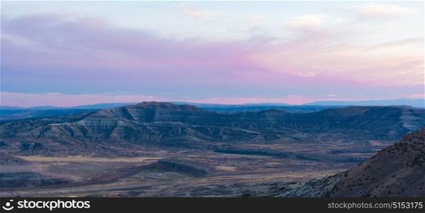 Wilkins Peak at sunset. As viewed from Wild Horse Scenic loop near Green River, Wyoming.