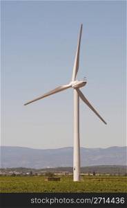 Wind generator in wine country of France. Wind Generators