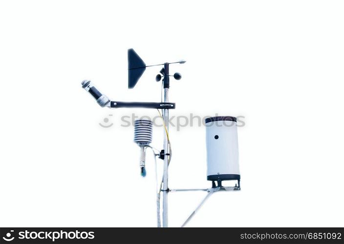 wind meter for measurement nature on white background