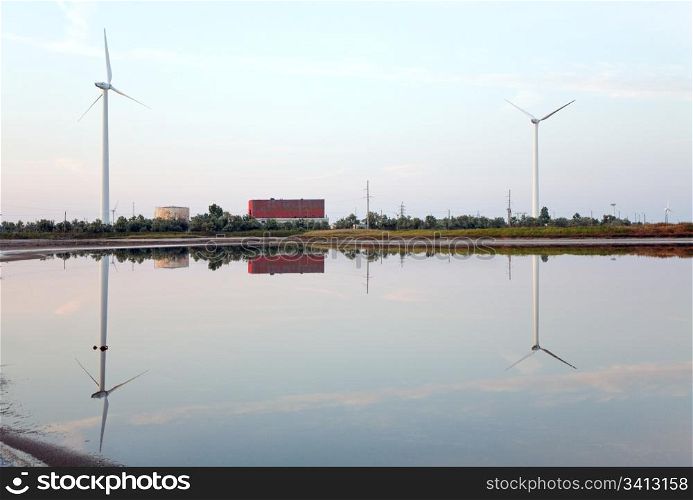 wind-mill electric generating plant (near Scholkino Town, Crimea, Ukraine).