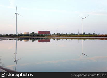 wind-mill electric generating plant (near Scholkino Town, Crimea, Ukraine).