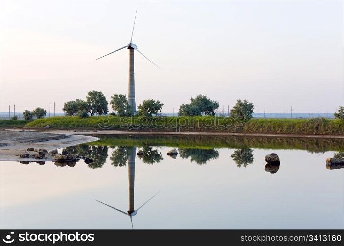 wind-mill electric generating plant (near Scholkino Town, Crimea, Ukraine).