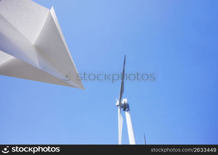 Wind power generation and Paper airplane