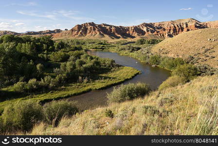 Wind River cuts through Wyoming along Highway 26