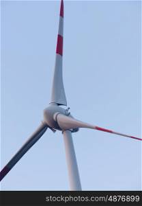 Wind turbine in operation in detail &#xA;