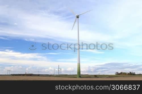 Wind turbine in the field. NTSC version. PAL version is also available.