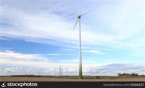 Wind turbine in the field. NTSC version. PAL version is also available.