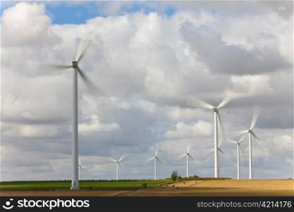 Windfarm of Green Energy Wind Turbines