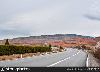 Winding Mountain Road in the Spanish Pyrenees