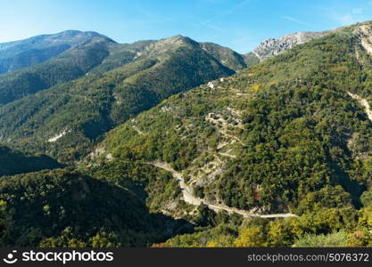 Winding road in the Alpes-Maritimes