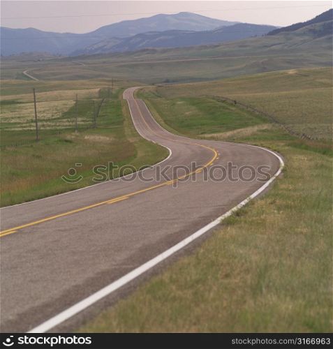 Winding rural road