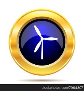 Windmill icon. Internet button on white background.