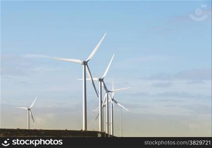 windmills in holland area europoort near rotterdam