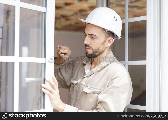 window builder working on mount of new installation