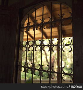 Window covered in design