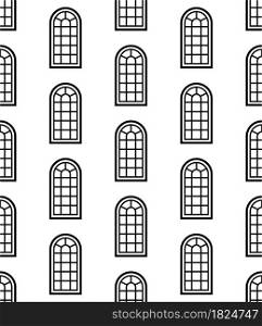 Window Icon Seamless Pattern, Home, Office Window, Window Frame Vector Art Illustration
