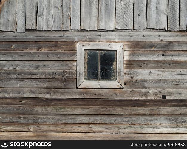 window in a wooden house