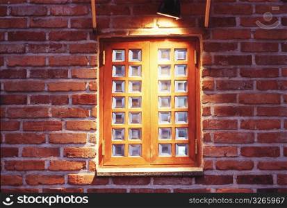 Window in brick wall