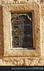 window in morocco africa and old construction wal brick historical