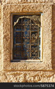 window in morocco africa and old construction wal brick historical